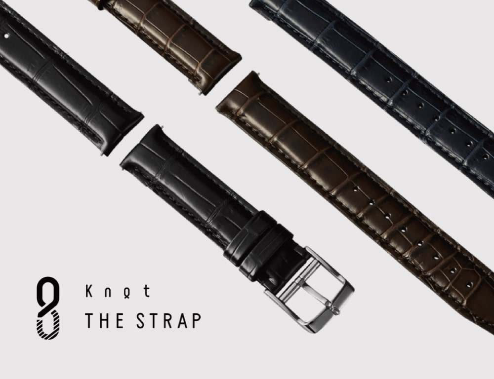 「Knot THE STRAP」高級腕時計・Apple Watch対応のクロコ革ストラップ、お取り扱いスタート
